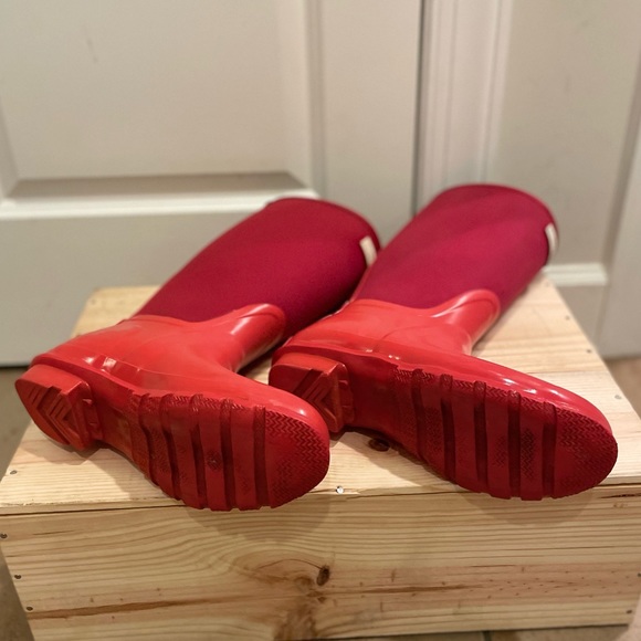 HUNTER Original Tall Colorblock Waterproof Boots - Picture 6 of 7